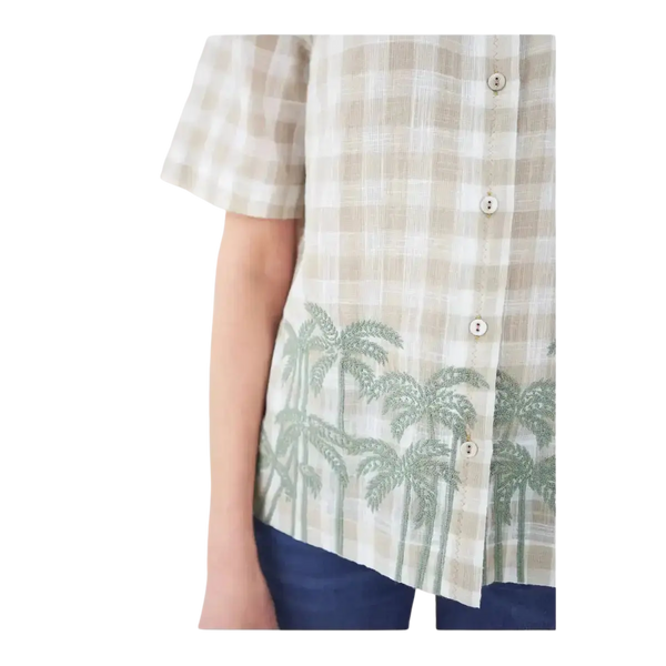 White Stuff Lana Check Embroidered Shirt for Women