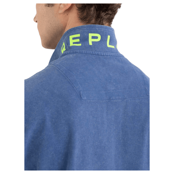 Replay Garment Dyed Cotton Polo Shirt