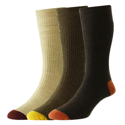 HJ Hall HJ970/3 Three Pack of Wool Rich Softop Socks for Men