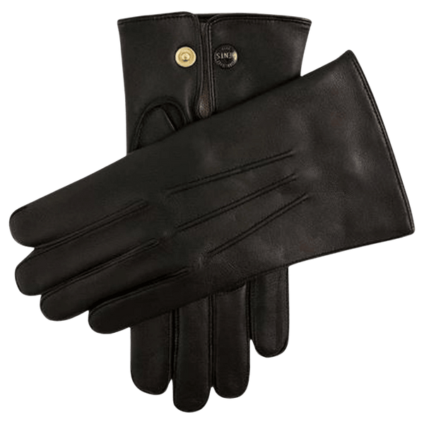Dents Leather Dress Gloves for Men in Black