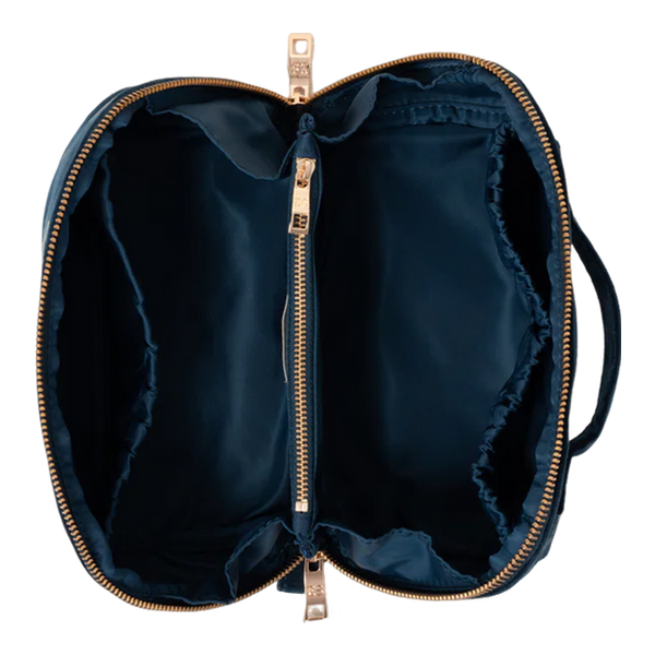 Elizabeth Scarlett Turtle Conservation Velvet Open Flat Makeup Bag