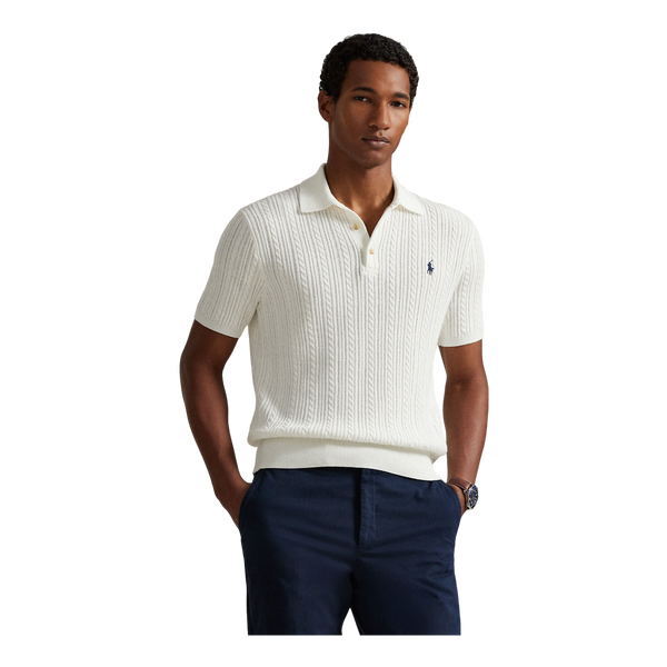 Polo Ralph Lauren Cable Knit Cotton Short Sleeve Polo