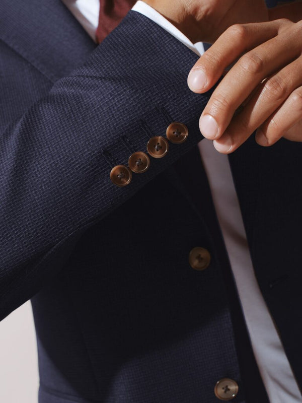 William David Premium Wool Micro Check Suit