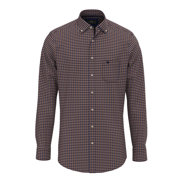 Fynch-Hatton Small Check Button Down Shirt