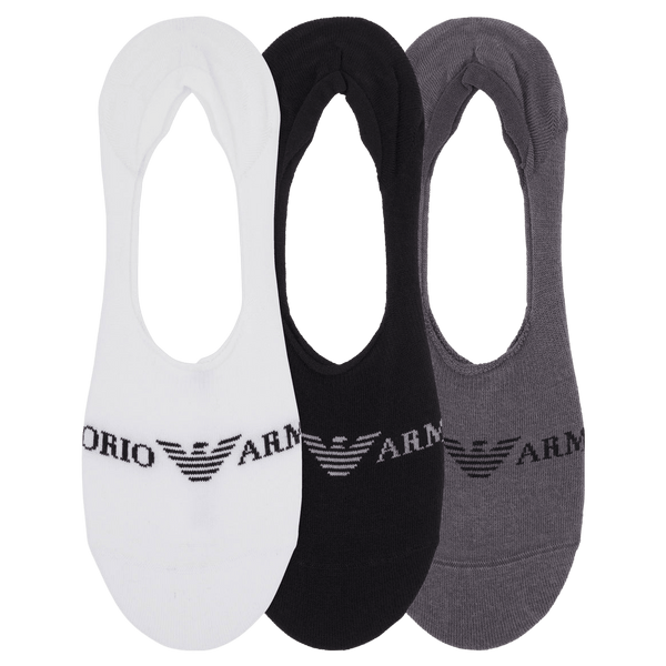 Emporio Armani 3-Pack Footie Socks