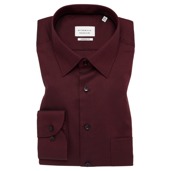 Eterna Modern Fit Textured Shirt