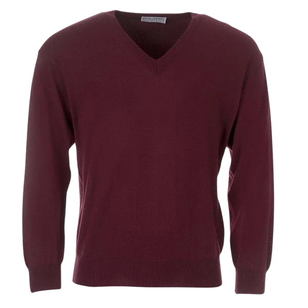 Golding V-Neck Pullover for Men in Wine