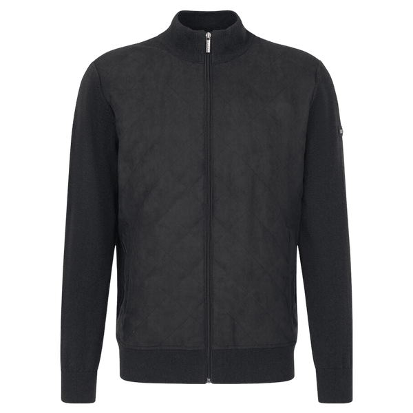 Bugatti Suede Front Zip Cardigan