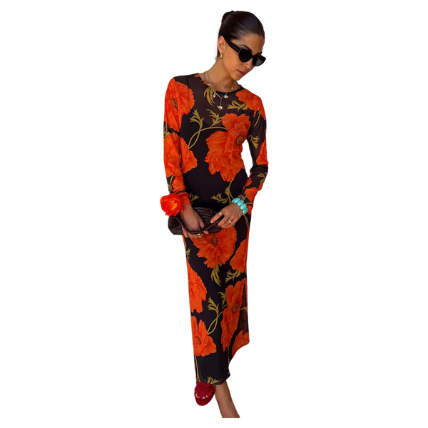 Never Fully Dressed Black Poppy Aria Mesh Dress