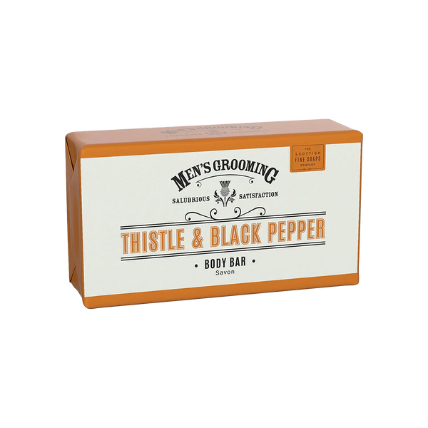 The Scottish Fine Soaps Company Thistle & Black Pepper Wrapped Body Bar