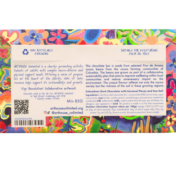 Arthouse Unlimited Joy Revolution Dark Chocolate Bar