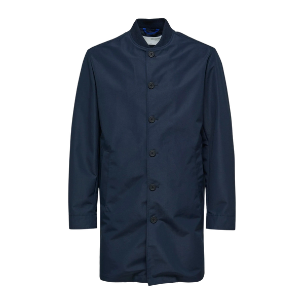 Selected Ricky Rib Collar Overcoat for Men