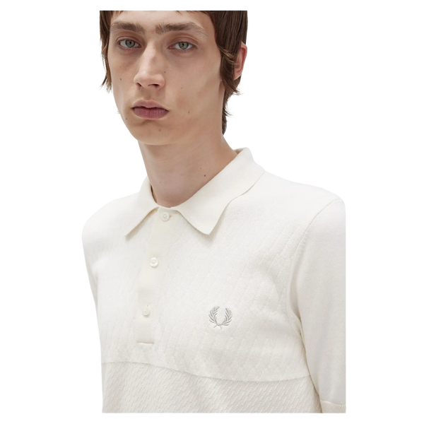 Fred Perry Tonal Panel Knitted Shirt for Men