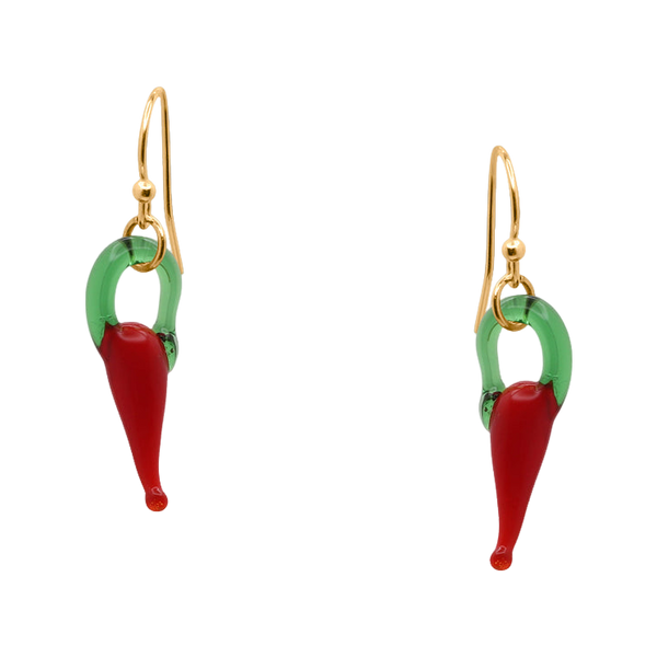Big Metal London Chilli Drop Earrings