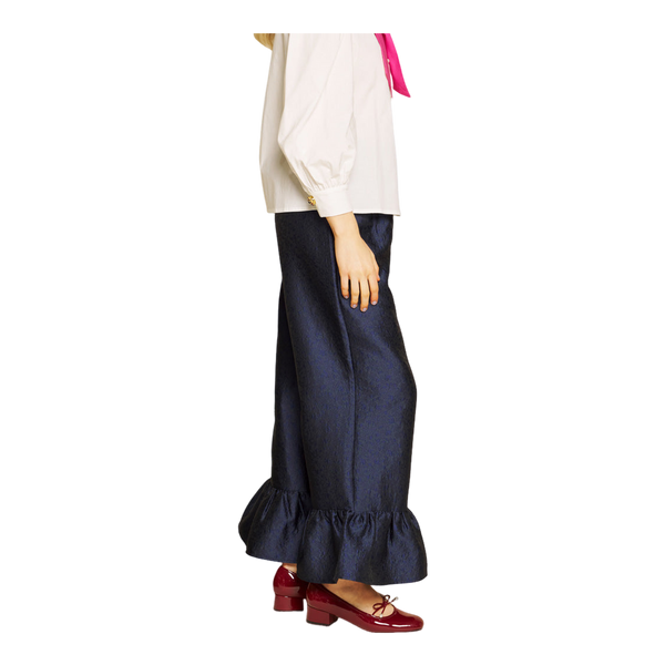 Sister Jane Orchid Jacquard Ruffle Trousers