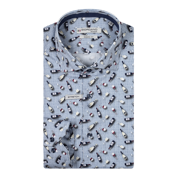 Giordano Wine Bottle Print Shirt