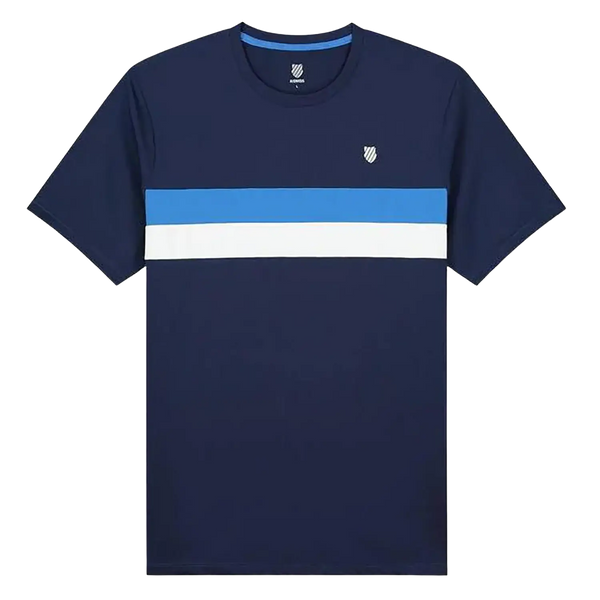 K-Swiss Core Team Stripe Crew Tennis T-Shirt for Kids