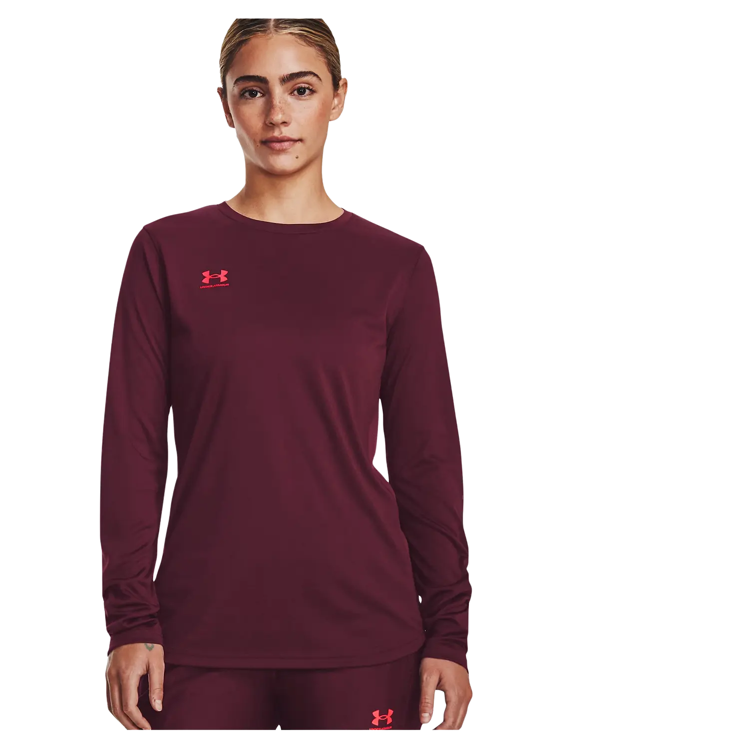 Red under armour on sale long sleeve shirt