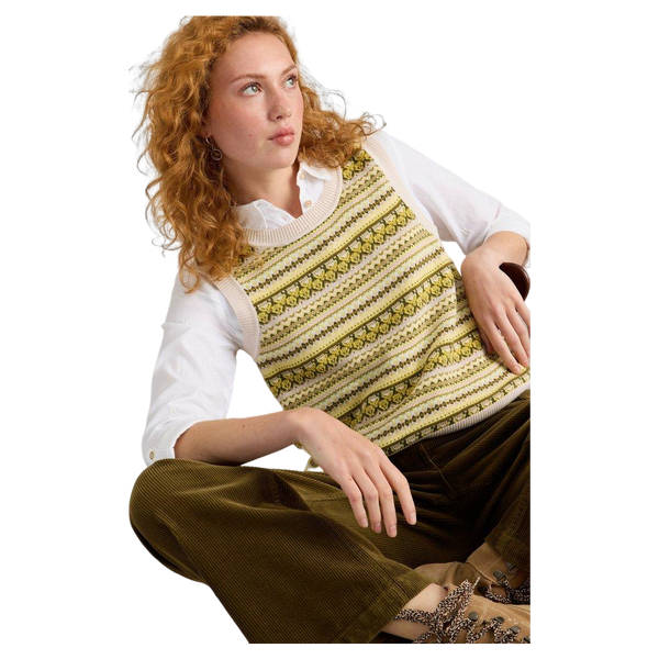 White Stuff Fairisle Stripe Tank