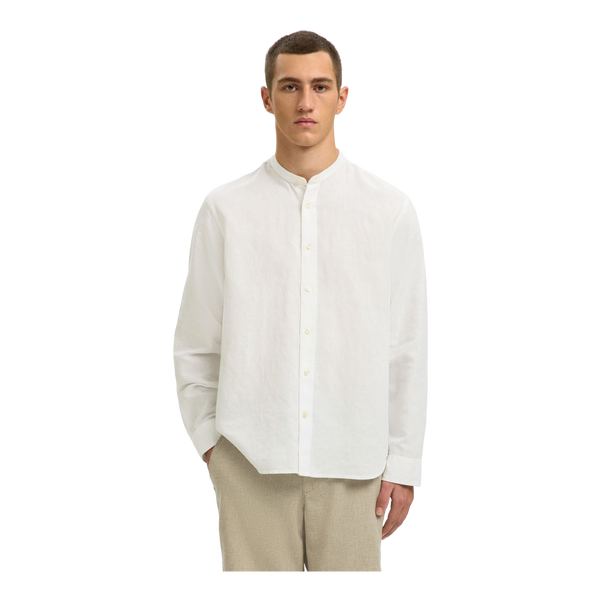 Selected Reg Clay Linen Blend Long Sleeve Shirt