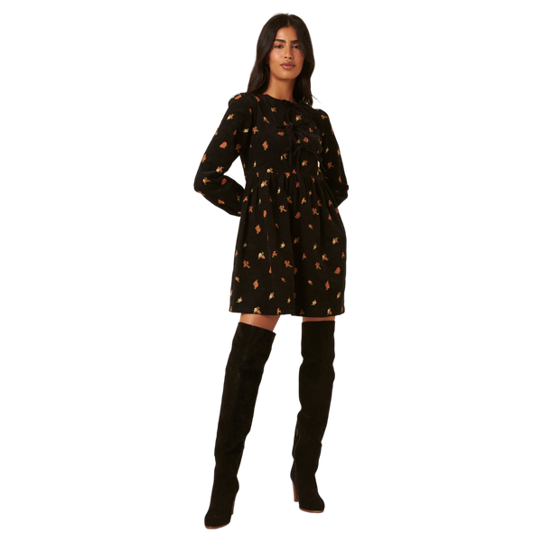 Nobody's Child Eden Floral Embroidered Cord Mini Dress