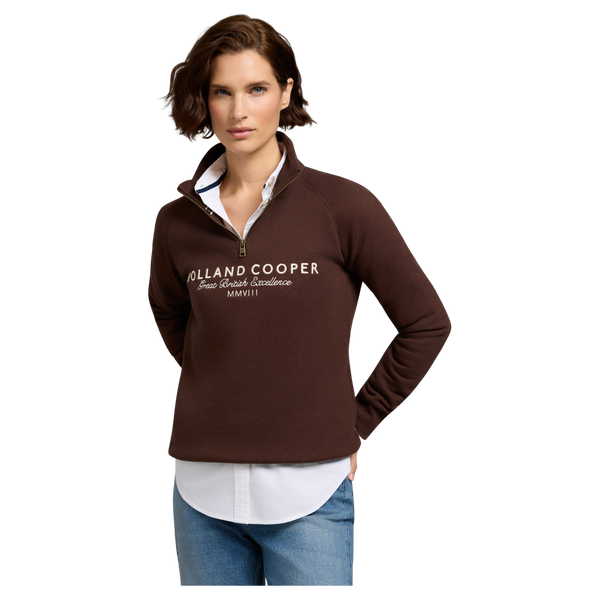 Holland Cooper Sports Goods Zip Henley Sweater