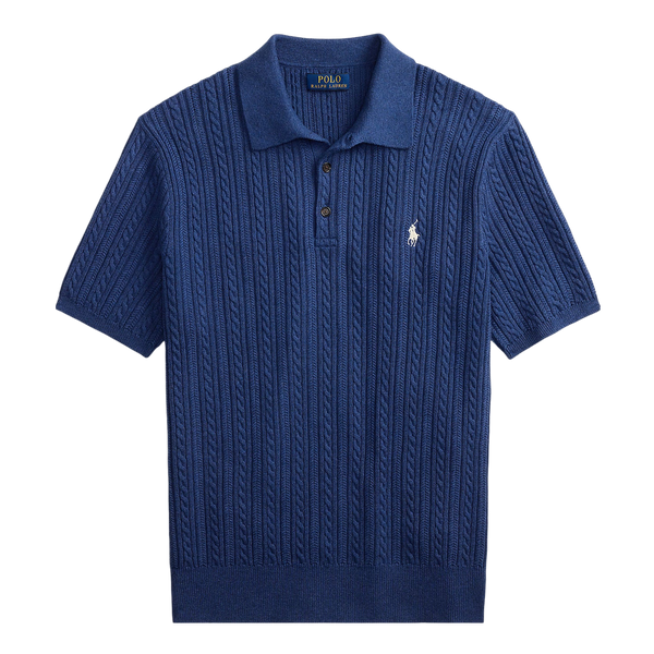 Polo Ralph Lauren Cable Knit Cotton Short Sleeve Polo
