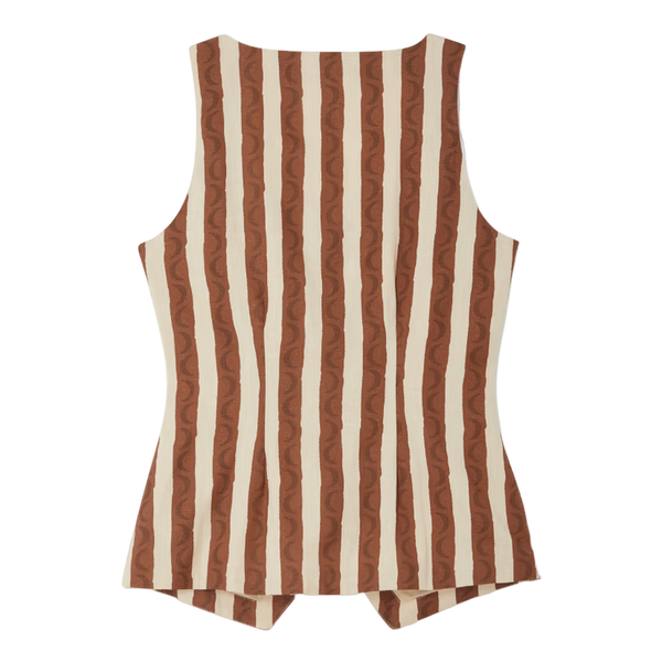 Never Fully Dressed Chocolate Stripe Waistcoat
