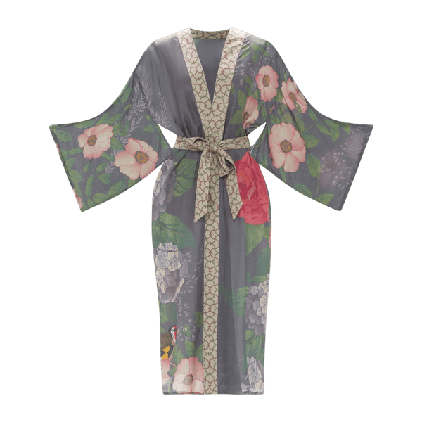 Powder Hedgerow Kimono Gown for Women