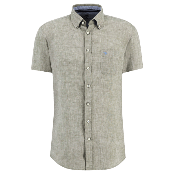Fynch-Hatton Short Sleeve Button Down Linen Shirt