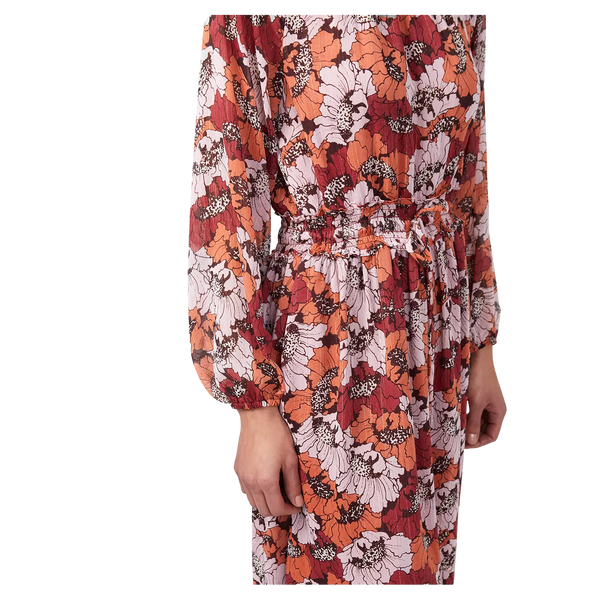Great Plains Retro Poppy Long Sleeve Midi Dress for Women