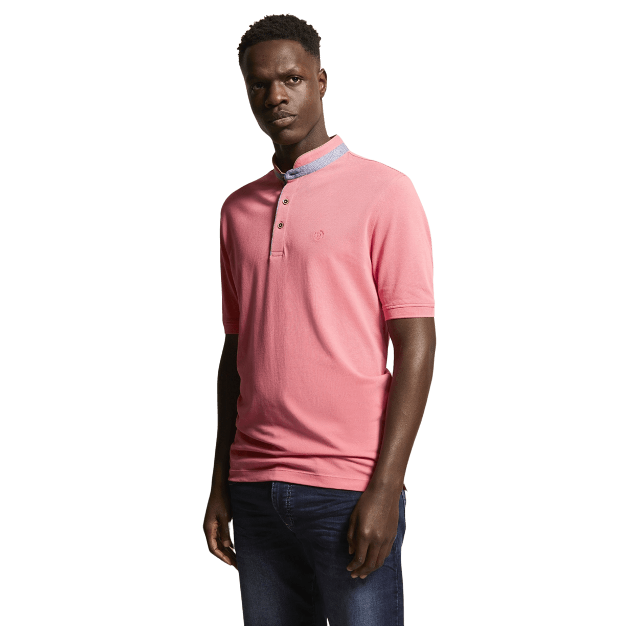 Bugatti Collarless Polo Shirt Coes