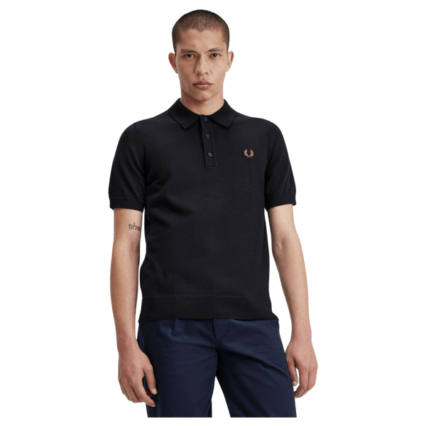 Fred Perry Short Sleeve Knitted Polo Shirt for Men