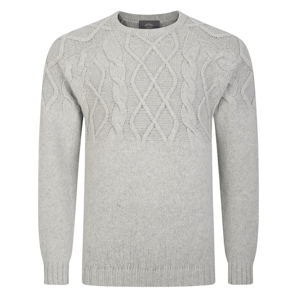 Peter Gribby Crew Cable Yoke Jumper for Men