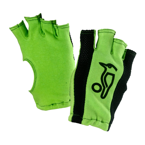 Kookaburra Fingerless Batting Inner Glove for Kids in Green & Black
