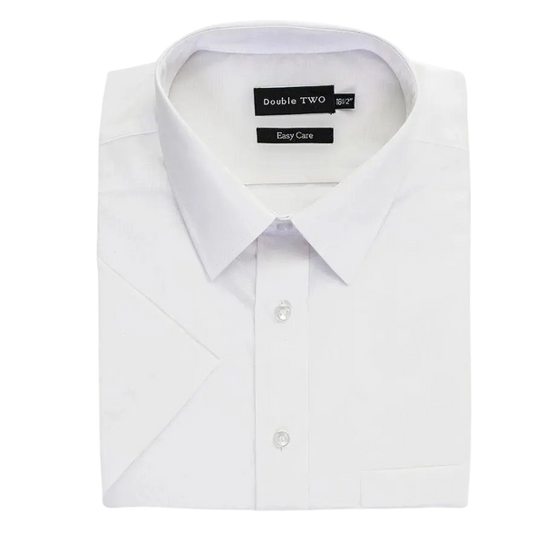 Double Two Short Sleeved Shirt in White