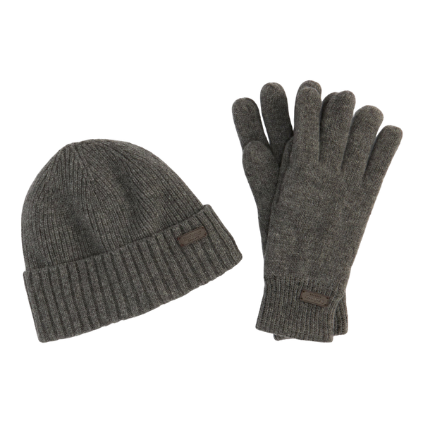 Barbour Carlton Beanie & Gloves Gift Set