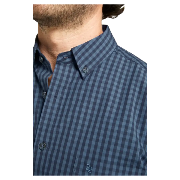 Double Two Neat Check Short Sleeve Shirt for Men