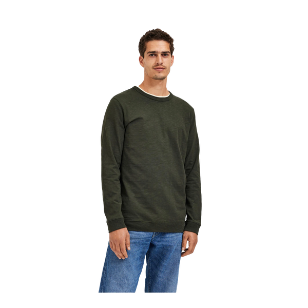 Selected Long Sleeve O-Neck Tee for Men