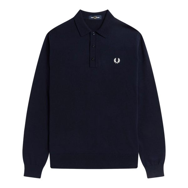 Fred Perry Classic Knitted Shirt Long Sleeve for Men