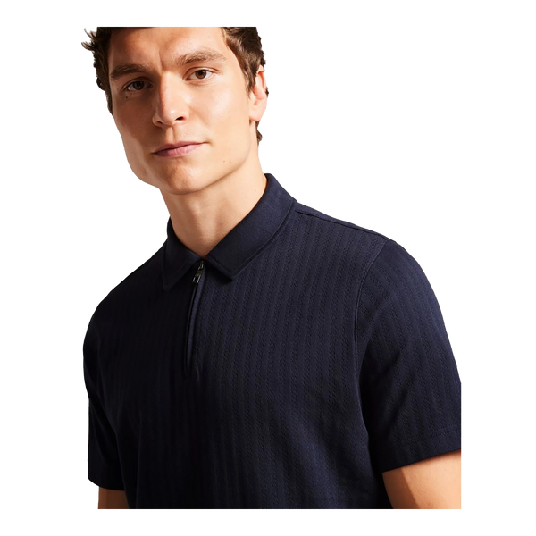 Ted Baker Speysid Knitted Zip Polo for Men