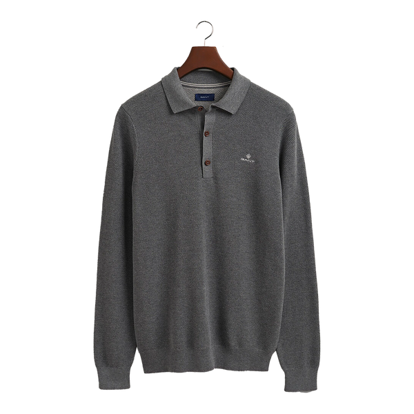 GANT Long Sleeve Cotton Pique Polo