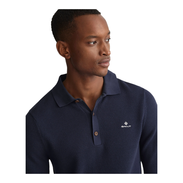 GANT Long Sleeve Cotton Pique Polo