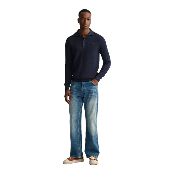 GANT Long Sleeve Cotton Pique Polo