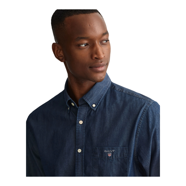GANT Indigo Dyed Long Sleeve Shirt for Men