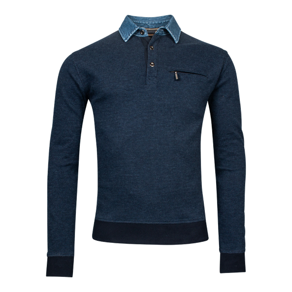Baileys Denim Collar Sweatshirt