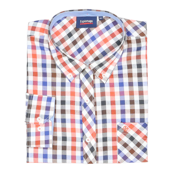 Espionage Long Sleeve Oxford Weave Gingham Shirt