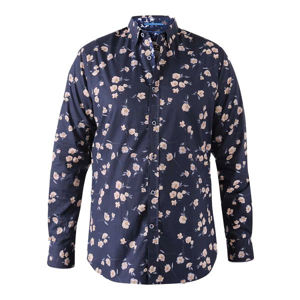 Duke Rooksey Long Sleeve Floral Print Shirt for Men