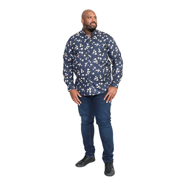 Duke Rooksey Long Sleeve Floral Print Shirt for Men