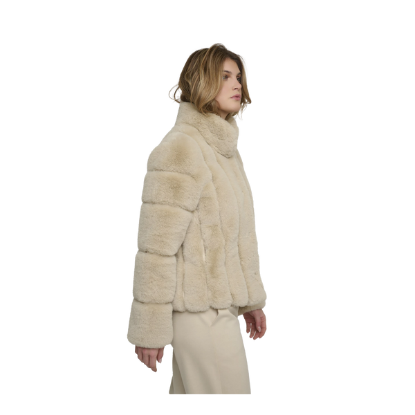 Rino & Pelle Mayko Short Fur Boxy Jacket for Women